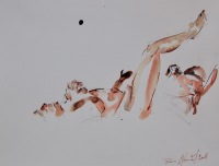 Frans Kannik, akvarel, Galleri Kongsbak, Esbjerg, kunst, erotisk kunst